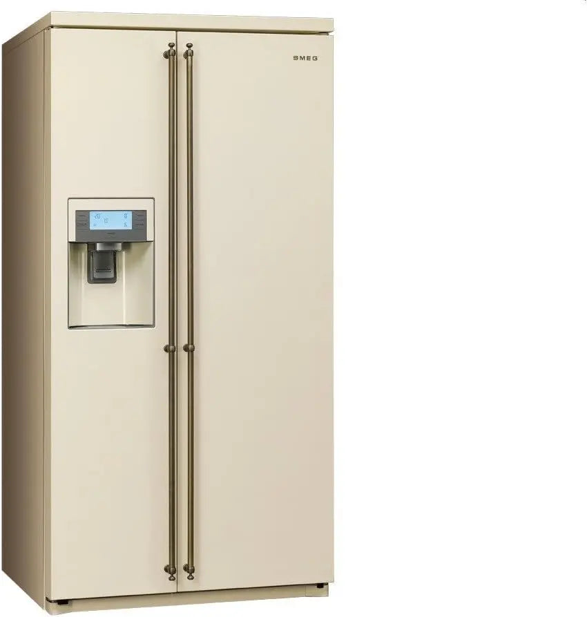 Smeg SBS8003PO Side by Side Kühl-Gefrier-Kombination Creme