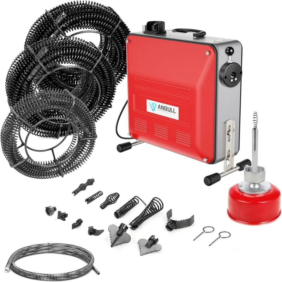 Anbull 850W rohrreinigungsmaschine elektrisch mit 28m Ø22mm