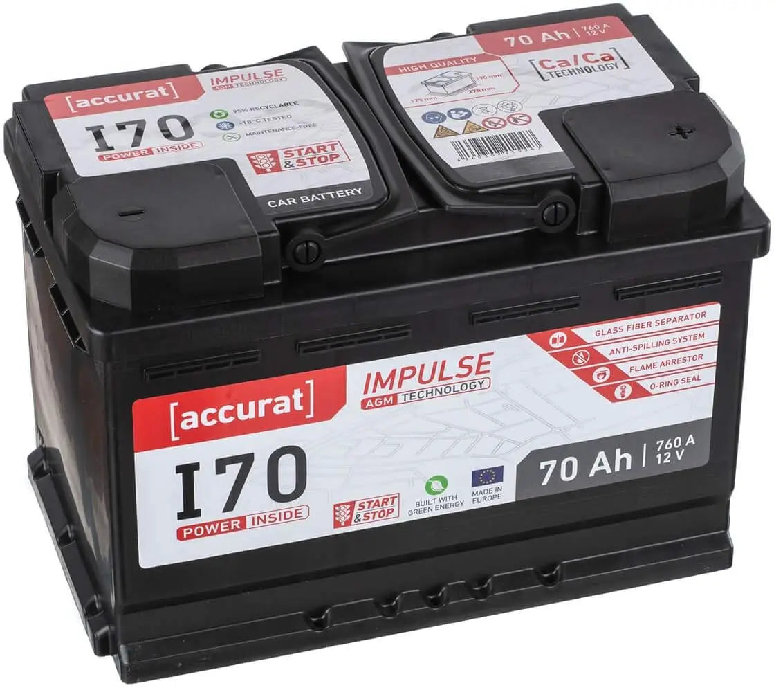 Accurat Batterie 760A 12 V 70 Ah