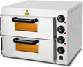 VERTES Pizzaofen 3000 W mit Timer Edelstahl