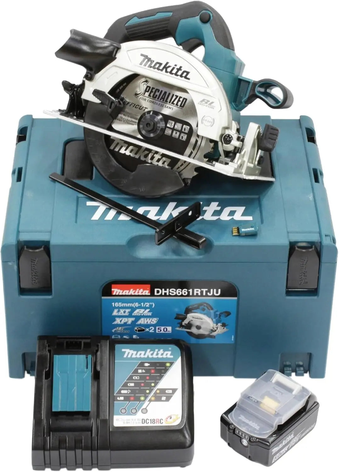 Makita Kreissäge DHS661RTJU 18 V 57 mm 0 Ah mit Bluetooth