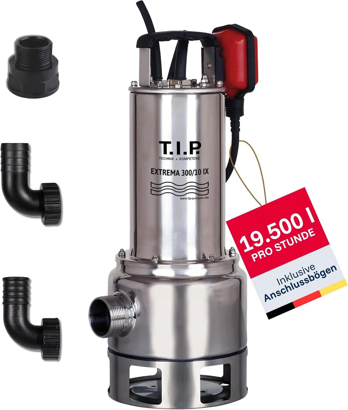 T.I.P Wasserpumpe 19.500 l Silber