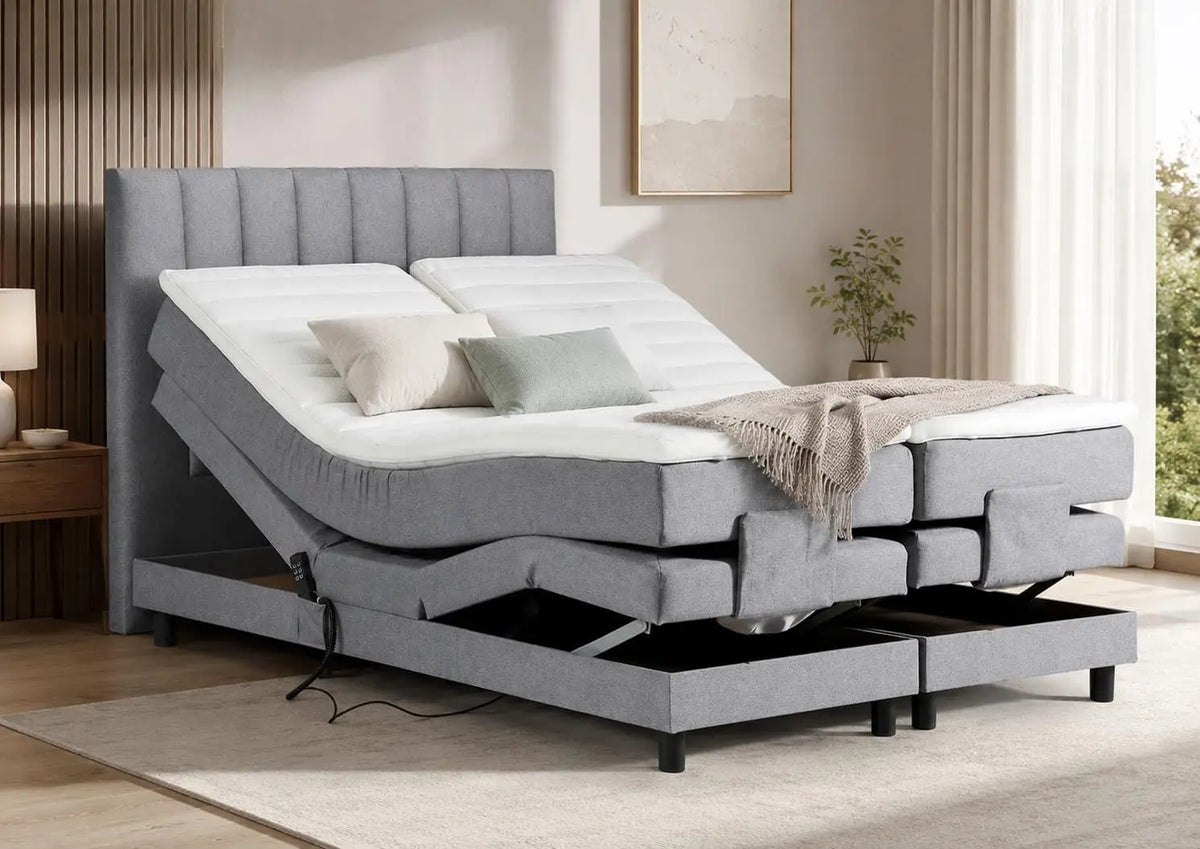 Tesla Bett Grau