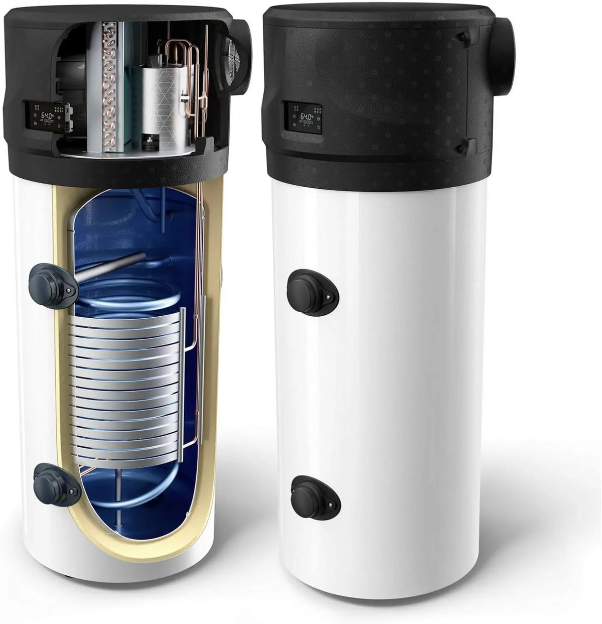 AquaThermica Pro 200 Liter Brauchwasserwärmepumpe Luft-Wasser Wärmepumpe für Trinkwasser mit 1 zus. Wärmetauscher