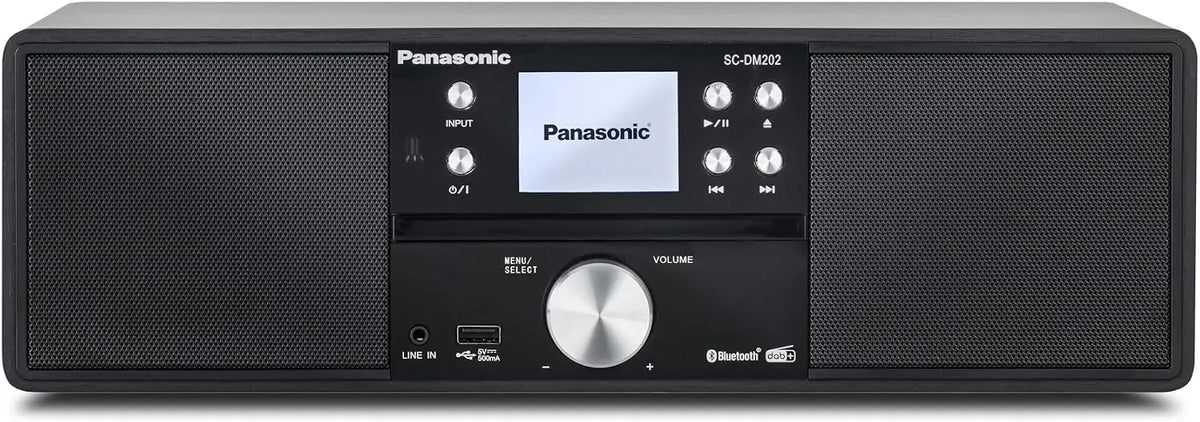 Panasonic Audiogerät DM202EG 24 W mit Fernbedienung und Display Schwarz