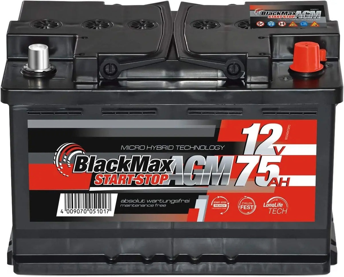 BlackMax Batterie 12 V 75 Ah 70 Ah