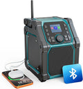 Ecarke Akku Baustellenradio DAB+ FM Radio kompatibel mit Makita 18V Akku