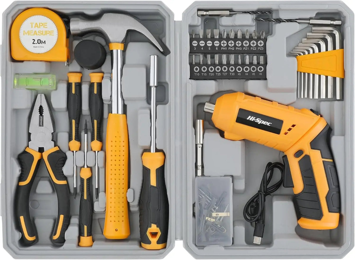 Hi-Spec Werkzeugset 4 V mit USB-Anschluss