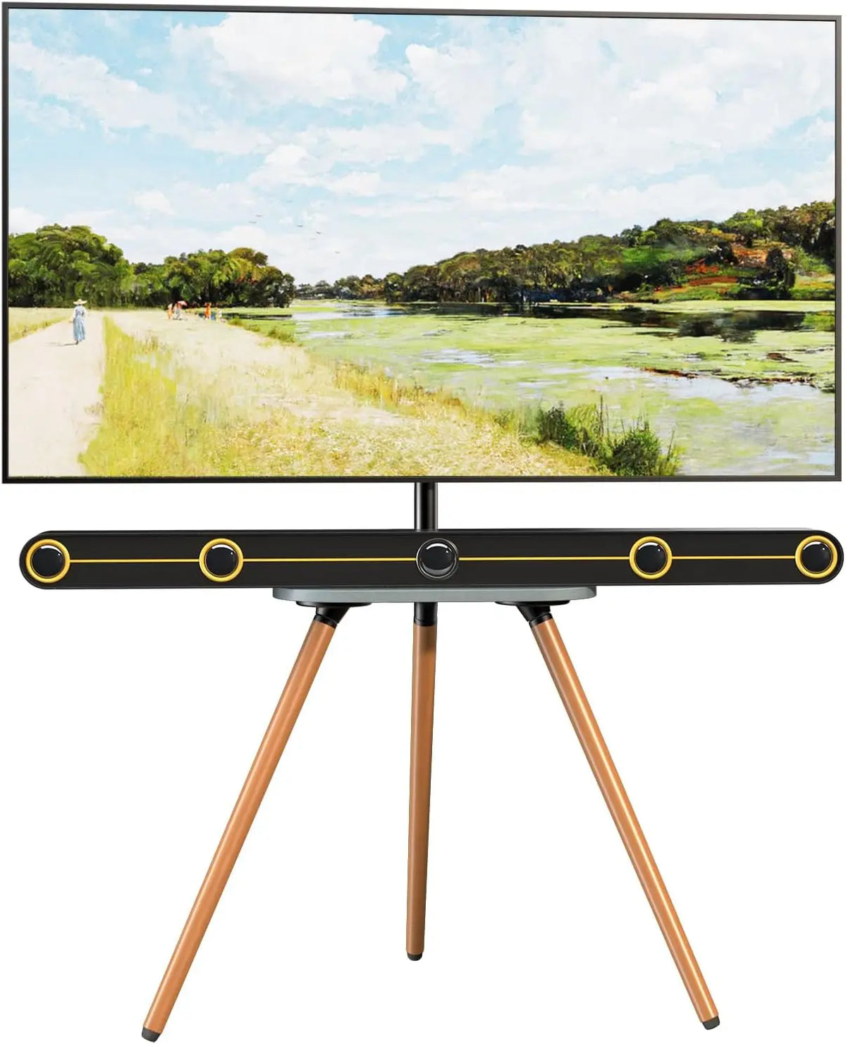 PUTORSEN Fernseher 35KG 65 Zoll mit höhenverstellbar Schwarz