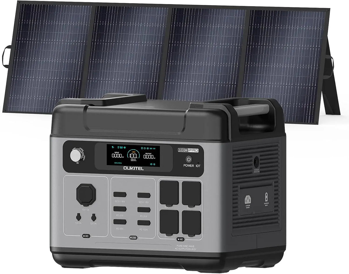 OUKITEL Solarpanel 3200 W 400 W mit Solarfunktion