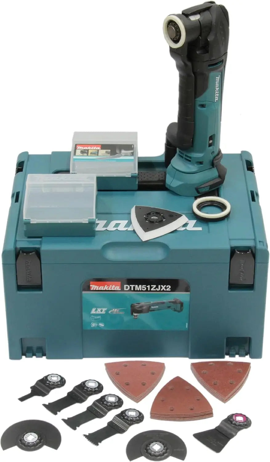 Makita DTM51ZJX2 Akku-Multifunktionswerkzeug + 32 Zubehör + koffer Makpac