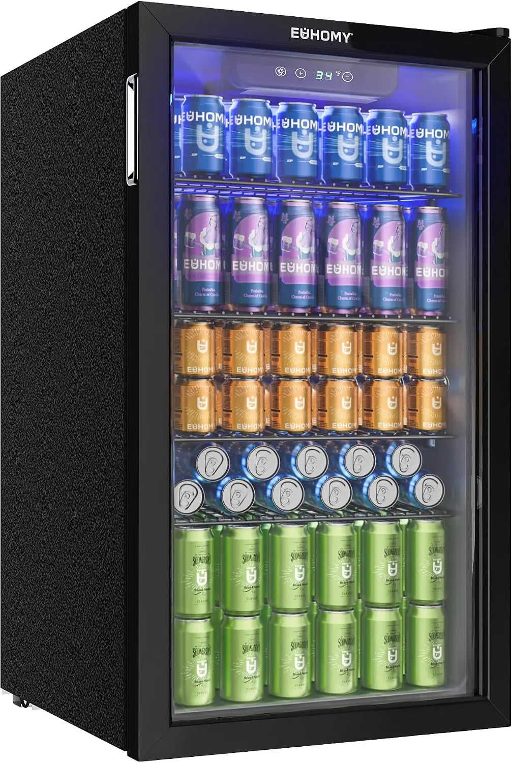 EUHOMY Kühlschrank 90 l Schwarz