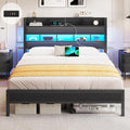 Bettzubehör Bett 190 cm mit LED-Beleuchtung und USB-Anschluss
