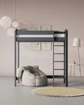 Hochbett Bett 180 cm Grau