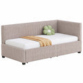 Multifunktions-Schlafsofa 90x200 mit Stauraum und Samtbezug, inklusive Lattenrost, Grau