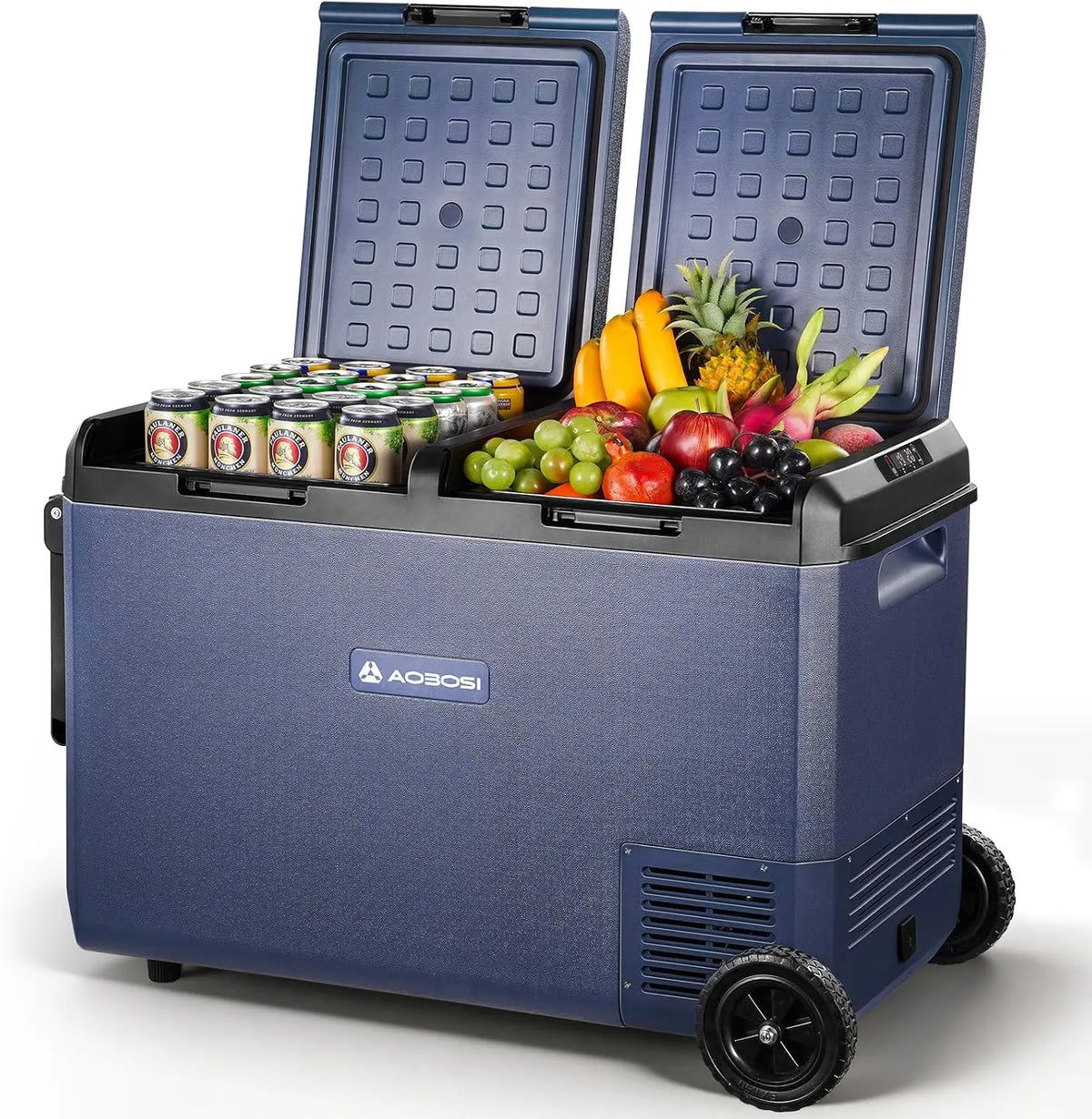 AAOBOSI Kompressor 12 V 230 V 95 l mit zwei Garzonen