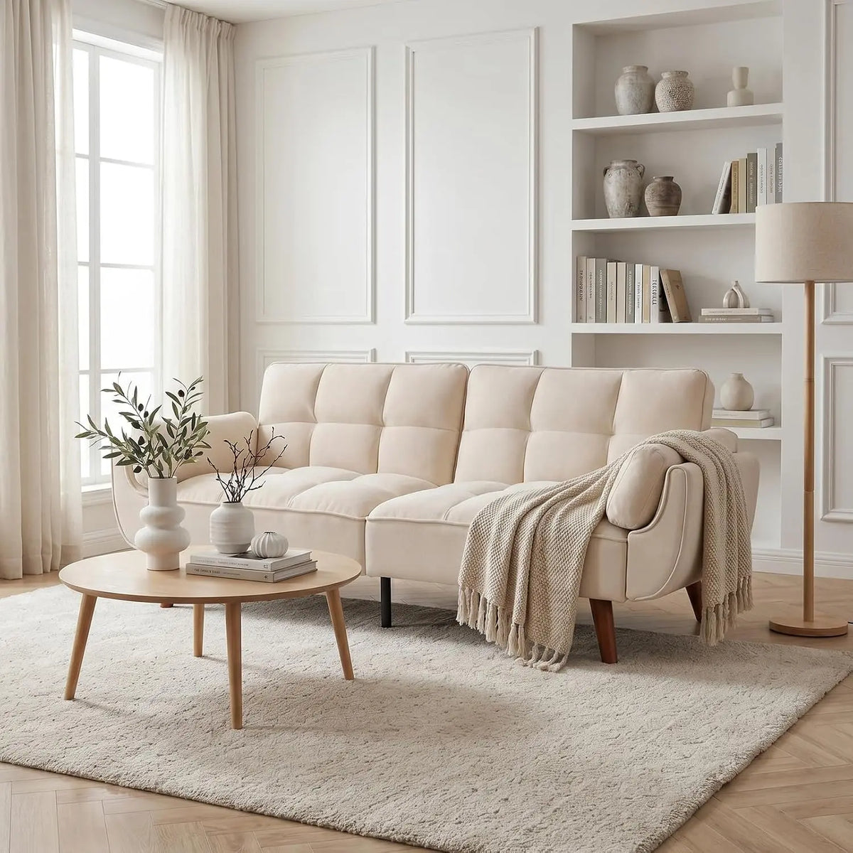 JIEXI Sofa 180 cm mit Schlaffunktion