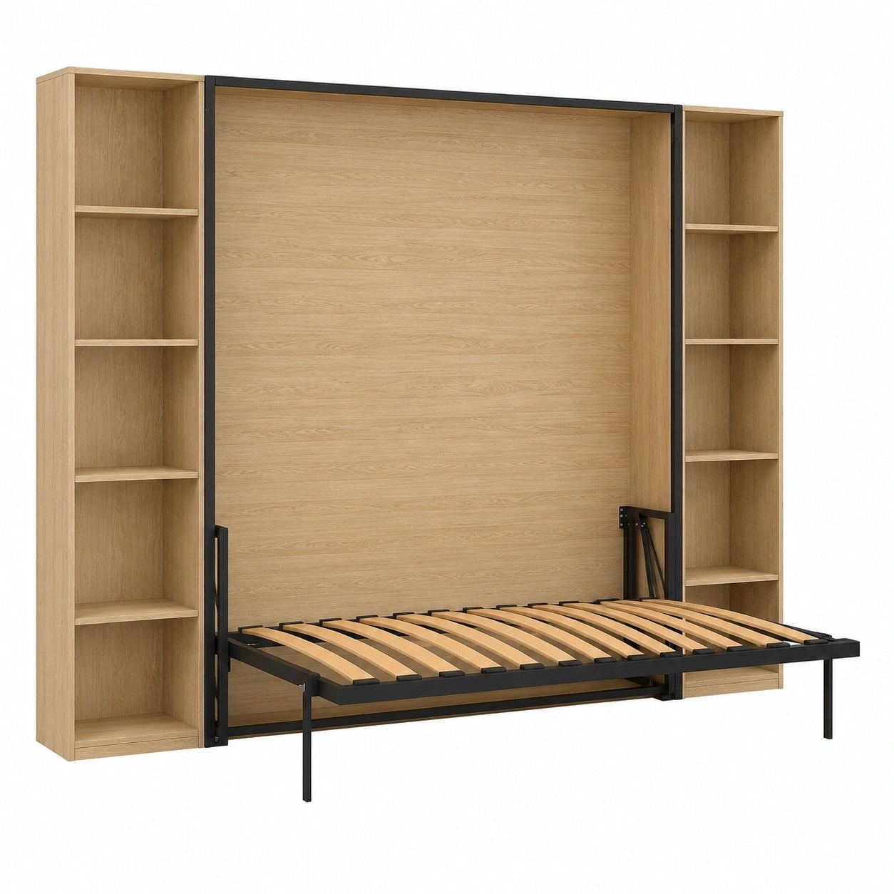 Platzsparendes Klapp-Schrankbett - Multifunktionales Murphy-Bett für Flexibilität (100x190 cm, Horizontal)