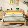 VASAGLE Bett mit LED-Beleuchtung und USB-Anschluss